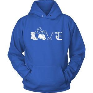 Line Love T-shirt teelaunch Unisex Hoodie Royal Blue S