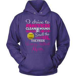 I Am A... Softball Mom T-shirt teelaunch Unisex Hoodie Purple S