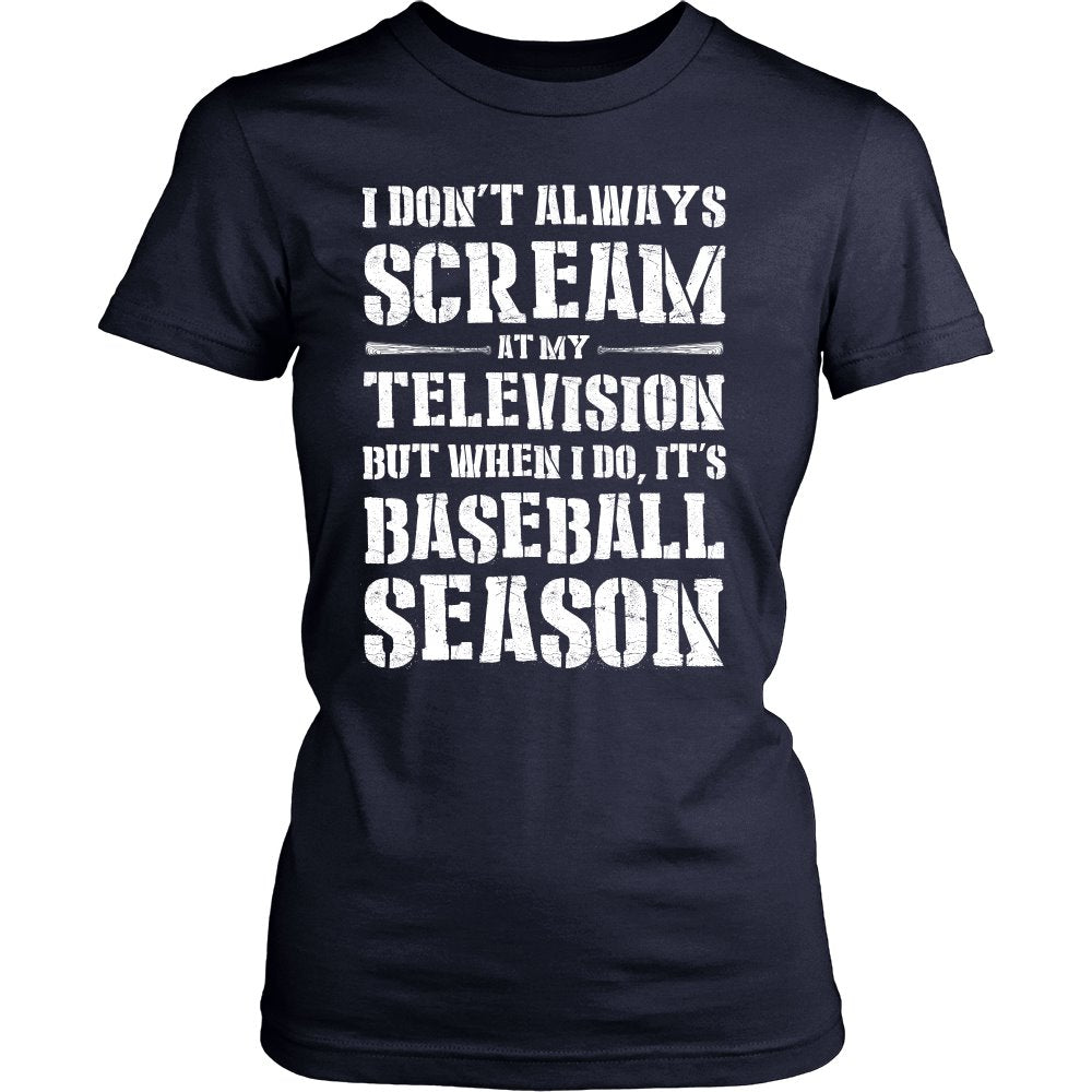 It's Baseball Season T-shirt teelaunch District Womens Shirt Navy S