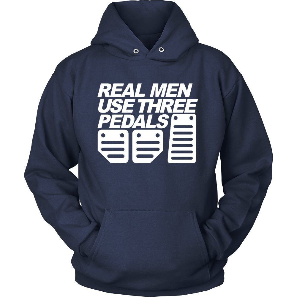 Real Men Use Three Pedals T-shirt teelaunch Unisex Hoodie Navy S