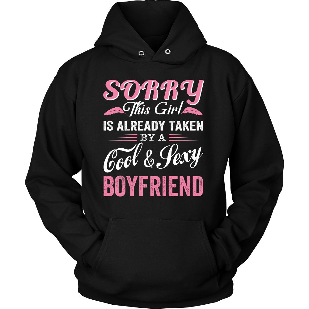 Taken By A Cool And Sexy Boyfriend T-shirt teelaunch Unisex Hoodie Black S