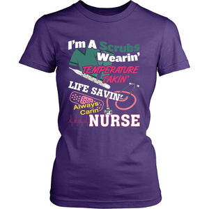 I Am A Proud Nurse T-shirt teelaunch District Womens Shirt Purple S