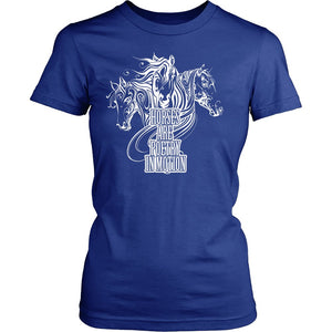 Horses Are Poetry In Motion! T-shirt teelaunch District Womens Shirt Royal Blue S