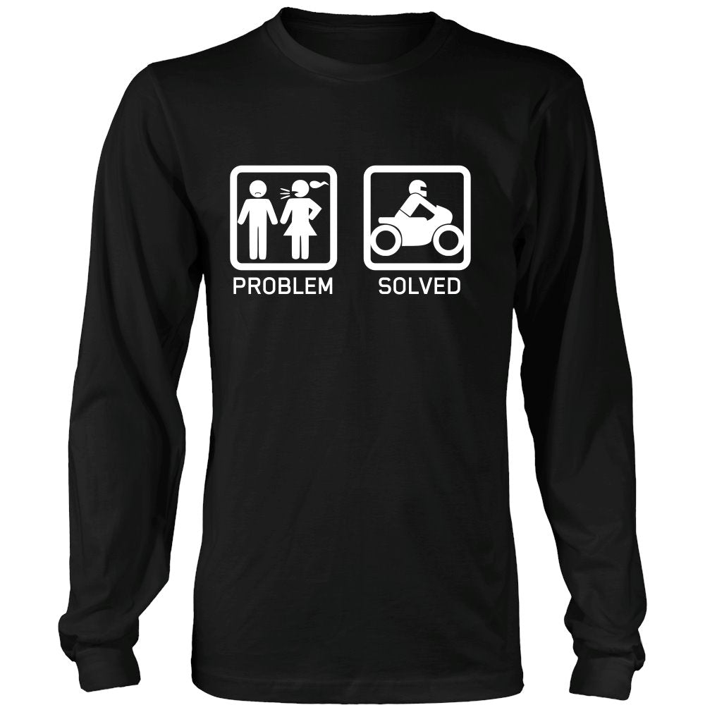 Motorcycle Funny T-shirt T-shirt teelaunch District Long Sleeve Shirt Black S