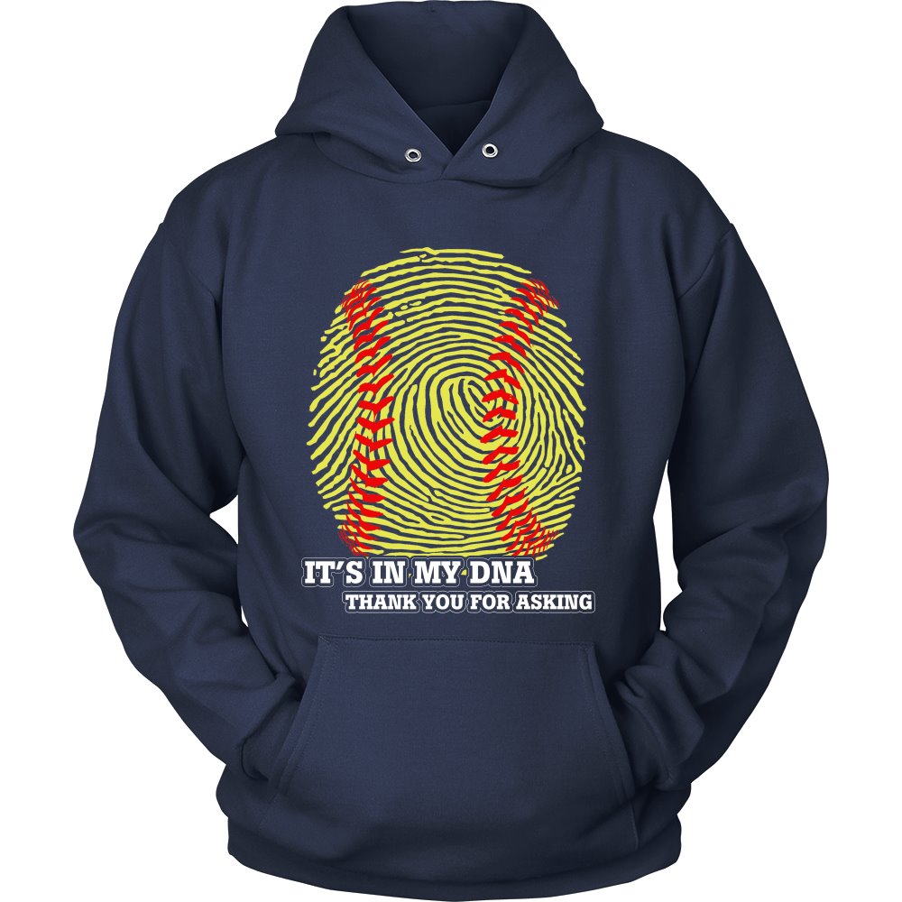 Softball Is In My DNA T-shirt teelaunch Unisex Hoodie Navy S