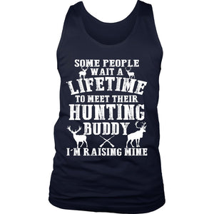 Some People Wait A Lifetime To Meet Their Hunting Buddy - I'm Raising Mine T-shirt teelaunch District Mens Tank Navy S