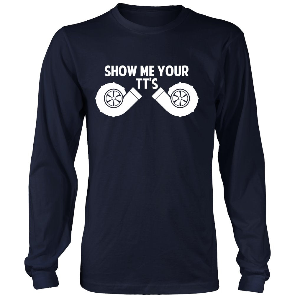 Show Me Your TT's T-shirt teelaunch District Long Sleeve Shirt Navy S