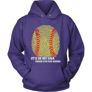 Softball Is In My DNA T-shirt teelaunch Unisex Hoodie Purple S
