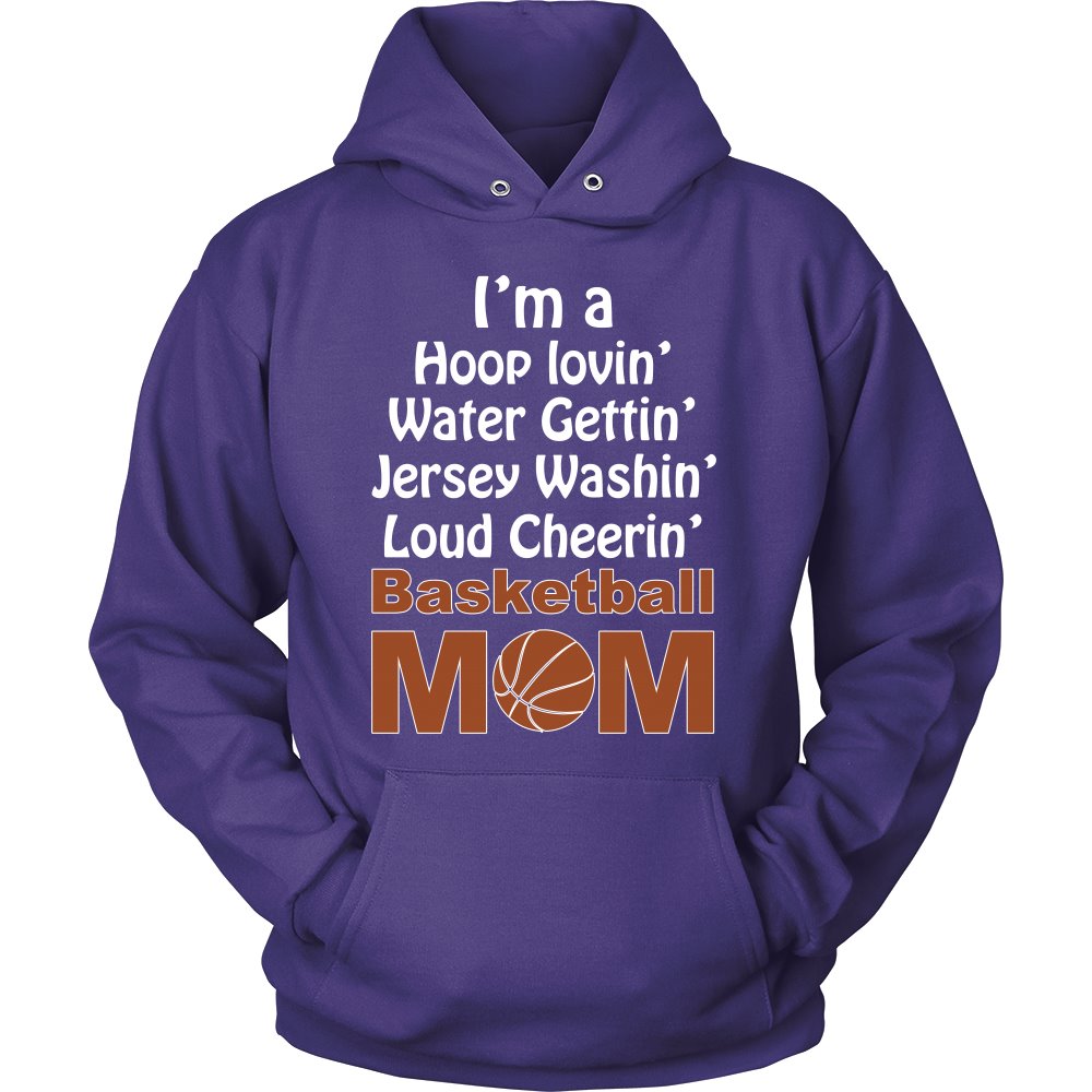 I Am A Basketball Mom T-shirt teelaunch Unisex Hoodie Purple S