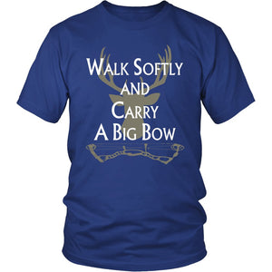 Walk Softly And Carry A Big Bow T-shirt teelaunch District Unisex Shirt Royal Blue S