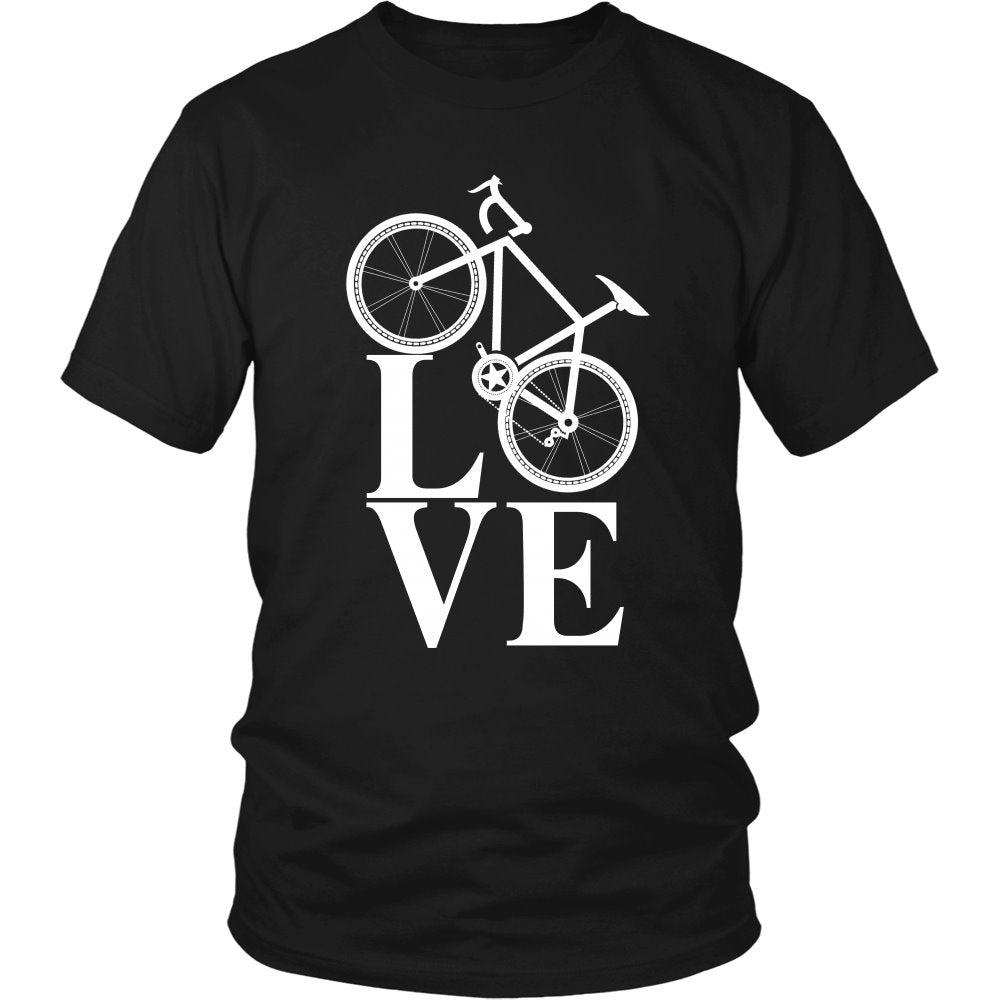 Love Mountain Biking T-shirt teelaunch District Unisex Shirt Black S