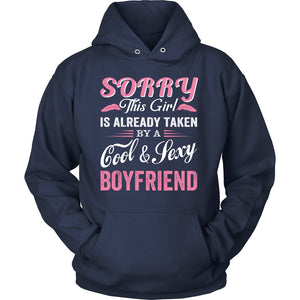 Taken By A Cool And Sexy Boyfriend T-shirt teelaunch Unisex Hoodie Navy S