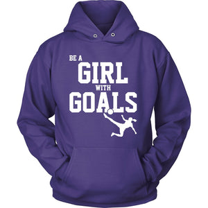 Be A Girl With Goals T-shirt teelaunch Unisex Hoodie Purple S