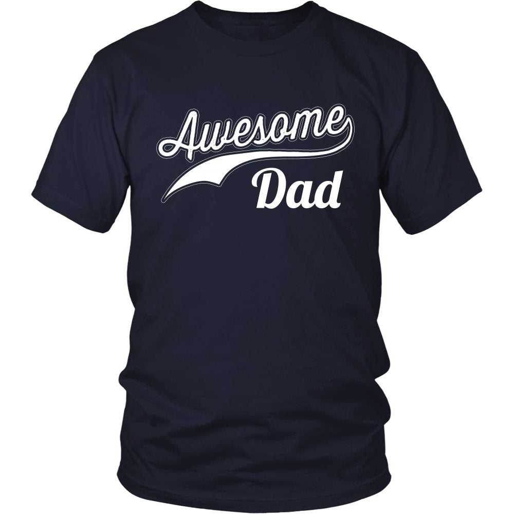 Awesome Dad T-shirt teelaunch District Unisex Shirt Navy S