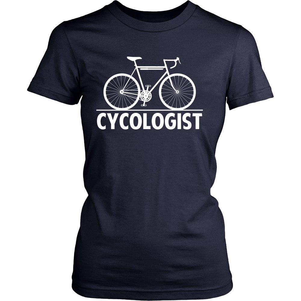 Cycologist T-shirt teelaunch District Womens Shirt Navy S
