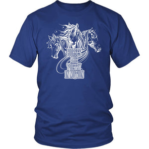 Horses Are Poetry In Motion! T-shirt teelaunch District Unisex Shirt Royal Blue S