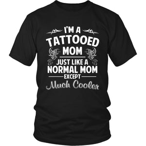 I'm A Tattooed Mom T-shirt teelaunch District Unisex Shirt Black S