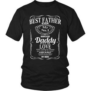 Best Father Whiskey T-shirt teelaunch District Unisex Shirt Black S