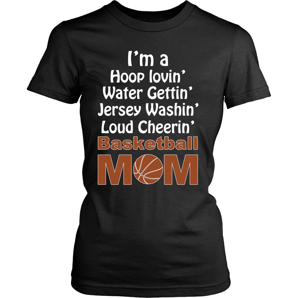 I Am A Basketball Mom T-shirt teelaunch District Womens Shirt Black XS