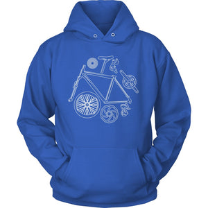 Bike Parts T-shirt teelaunch Unisex Hoodie Royal Blue S