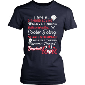 I Am A Baseball Mom T-shirt teelaunch District Womens Shirt Navy S