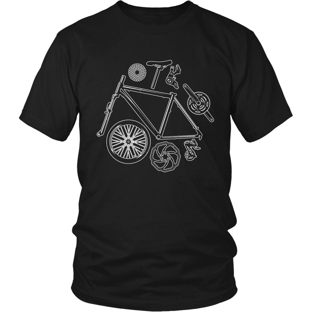 Bike Parts T-shirt teelaunch District Unisex Shirt Black S