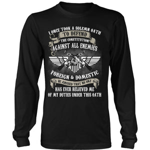 Veteran - LIMITED EDITION T-shirt teelaunch District Long Sleeve Shirt Black S