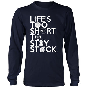 Life's Too Short To Stay Stock T-shirt teelaunch District Long Sleeve Shirt Navy S