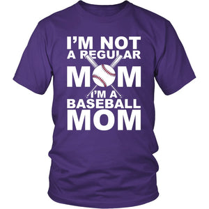 I'm Not A Regular Mom, I'm A Baseball Mom T-shirt teelaunch District Unisex Shirt Purple S